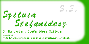 szilvia stefanidesz business card